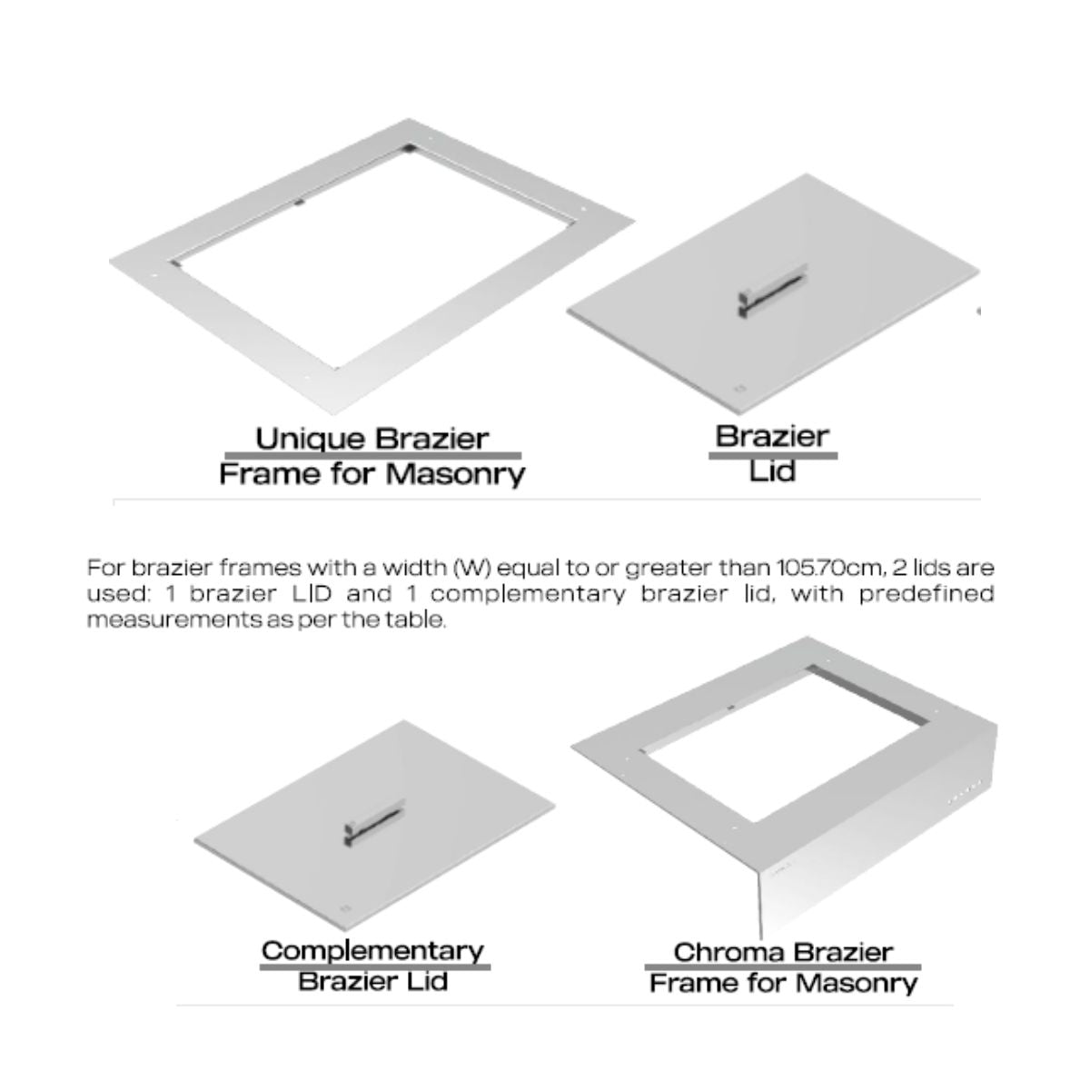DURASA Chroma Brazier Frame for Masonry